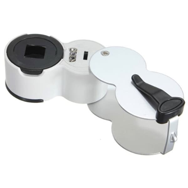 45x 22mm med LED-lamper skala smykker lup
