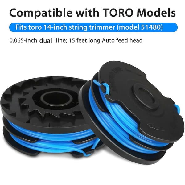 2 stk. til Toro 51480 48V Plæneklipper Erstatning Nylon Trimmerspole, 88512