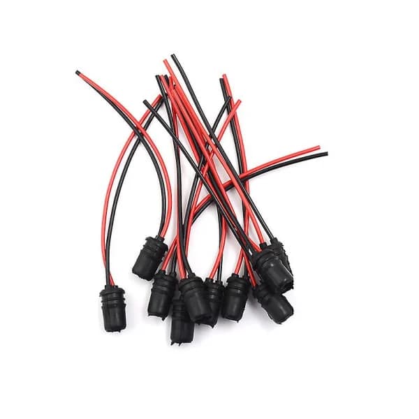 10 pcs T10 Lamp Holder with Extension Socket, Soft Rubber, Wedge Base for Insertion