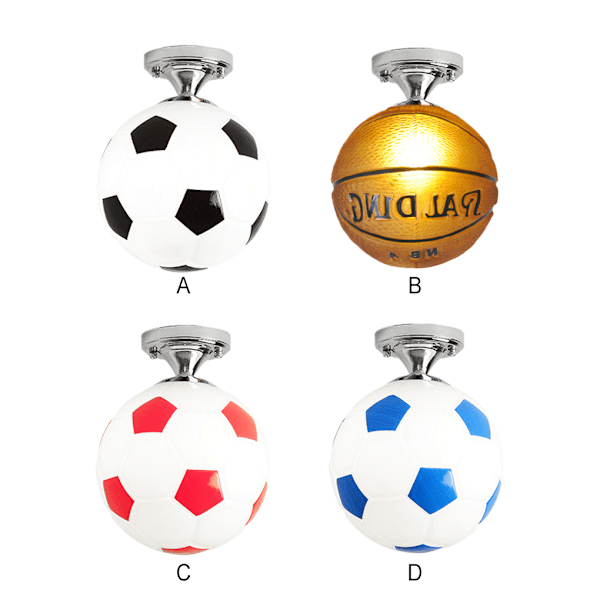 Fodbold LED Loftslamper Fodboldbar Med Sort