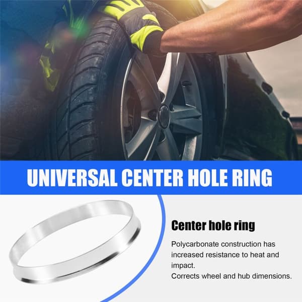 4 x Universal Aluminium Navring Hjulafstandsstykker 74.1mm O/D 72.6mm I/D