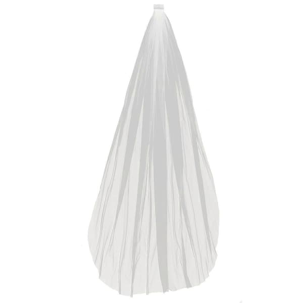 Simple Long Elegant Single Layer Wedding Veil Bridal Veils with Comb Wedding Accessories (Beige, 5 Meters)