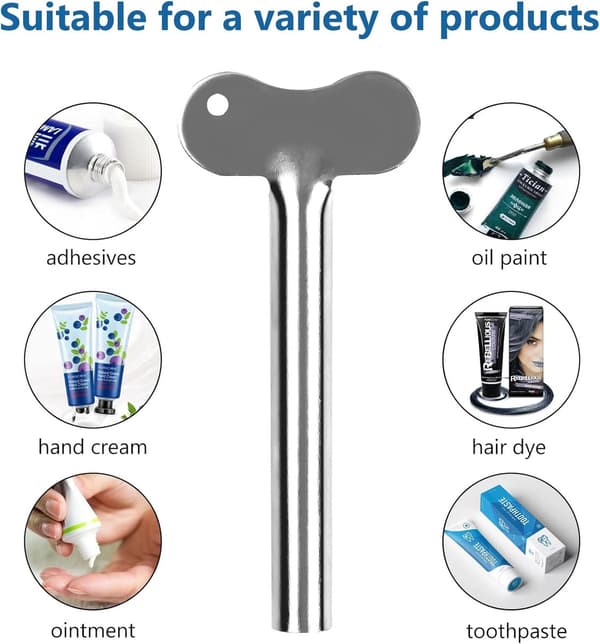 Tube Squeezer, 4-pack Stainless Steel Toothpaste Tube Squeezer, Stainless Steel Toothpaste Tube Squeezer, Metal Toothpaste Squeezer, Tube Squeezer, Rust-proof