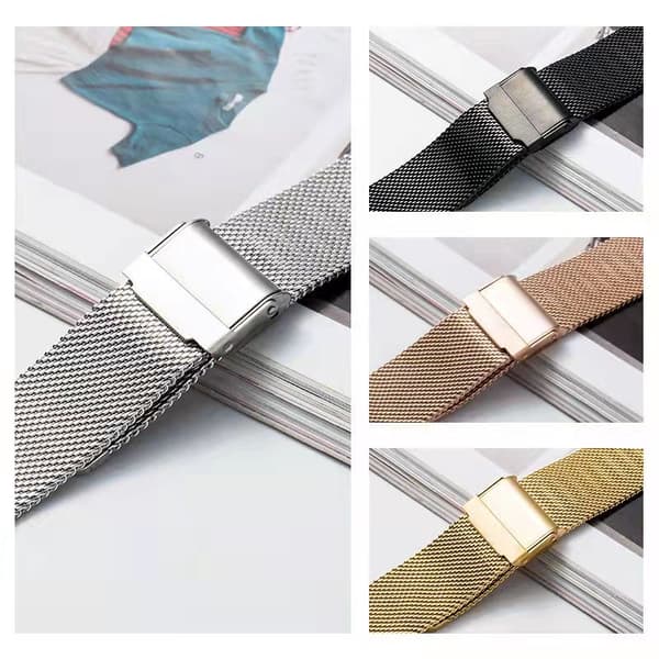 Herre- og damearmbånd i rustfrit stål, hurtigudløsende mesh-armbånd