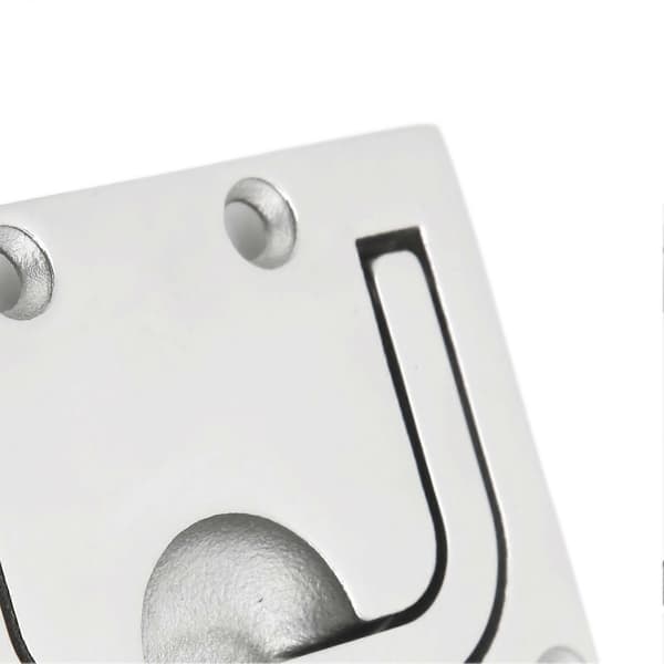 76mm Flush Pull Handle Square 316 Stainless Steel Polishing Lift Ring for Boat Deck Hatch Cabinet
