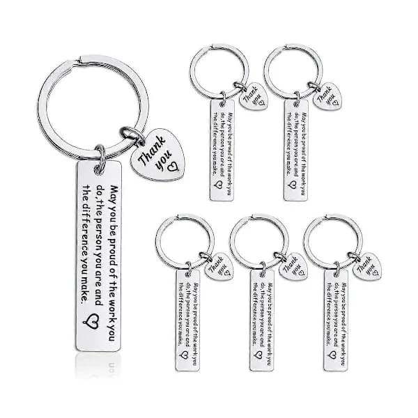 Appreciation Keychain - Make a Difference - 6 Pcs Gifts for Colleagues Leaving