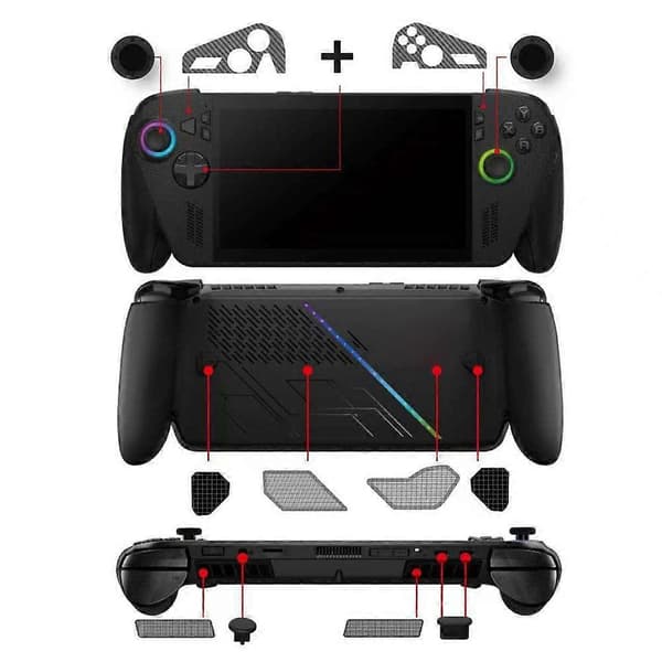 ROG Xbox Ally Støvtæt Sæt Kulfiber Silikone Til Spillekonsol