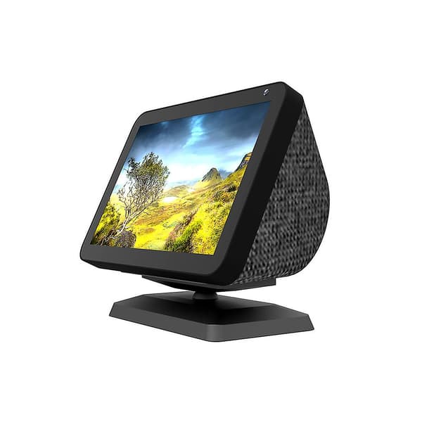 Stabilt Medium Bokhylle Skrivebord Høyttalerstativ for Amazon Echo Show 8 db Hvit White