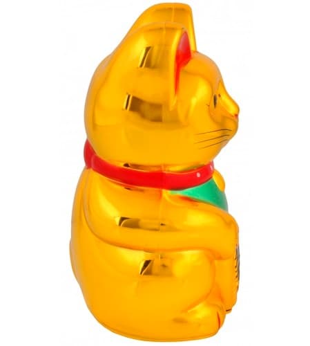 Maneki-neko - Vinkende kat Guld Guld gold