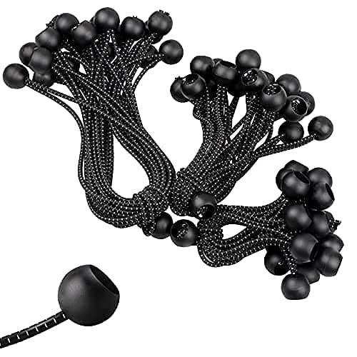 10 Pieces Rubber Straps with Ball, 3 pcs x 10 cm + 4 pcs x 15 cm DXGHC
