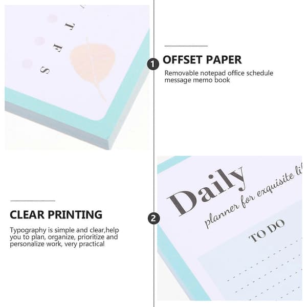 Daily Planner To Do List Planner Tear-Off Notepad Office Planner Notepad Daily Schedule Notepad