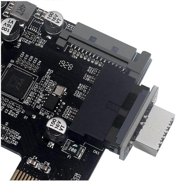 USB 3.0 till USB 3.1/3.2 Typ C Frontpaneladapteromvandlare - EU-kontakt