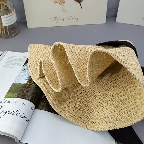 Vikbar Sommarstrandhatt för Damer, Solhatt med Brett Brätte