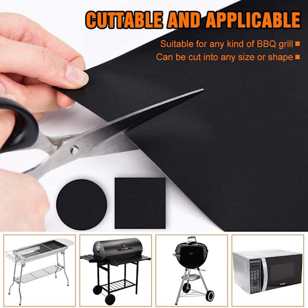 5 stk BBQ-matte BBQ Grillmatte Teflon Ovnmatte