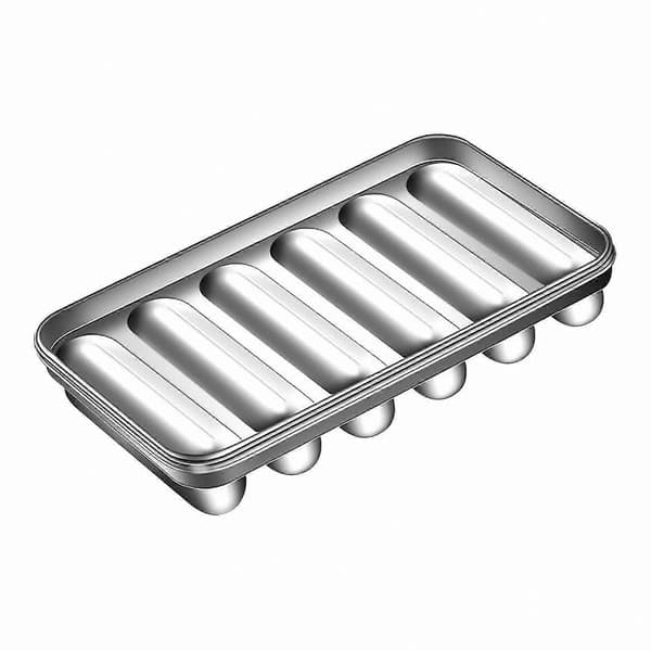 Pølseform i rustfritt stål for baking, husholdningsform som tåler høye temperaturer Sølv Silver