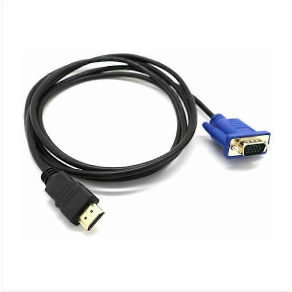 1080P HDMI til VGA Konverteringskabel HDMI til VGA Kabel 1.8m Adapter (uten chip) [db]