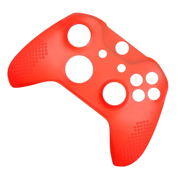 Silikondeksel til Gamepad, sklisikkert spillkontrollerdeksel med knappedeksler for XBOX ONE Slim Rød
