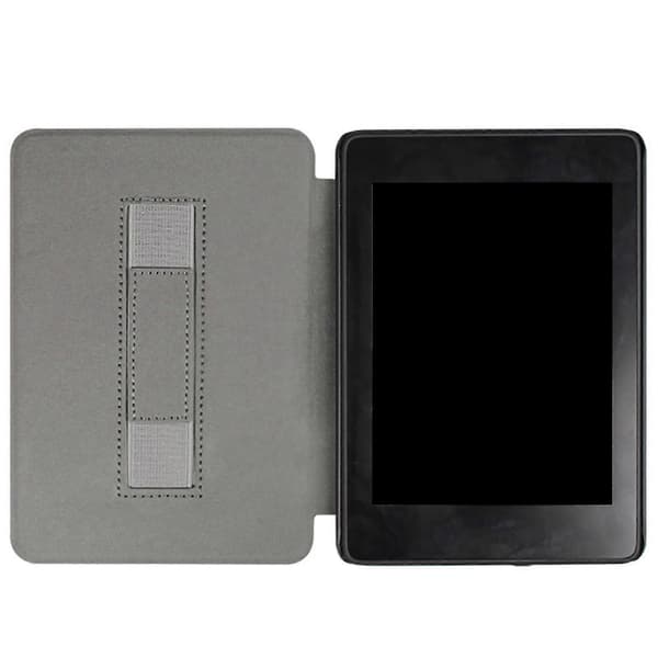 Automatiskt Vakna/Sov Läderfodral med Handrem för Kindle Paperwhite 11:e Gen Marinblå