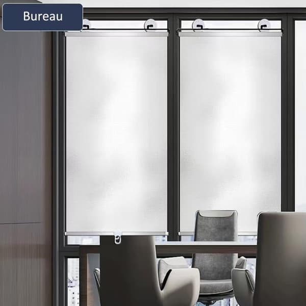 2-pack Blackout Roller Blinds with Suction Cups - Telescopic Portable Sunshade Roller Blind, Silver 40×60CM 40×60CM