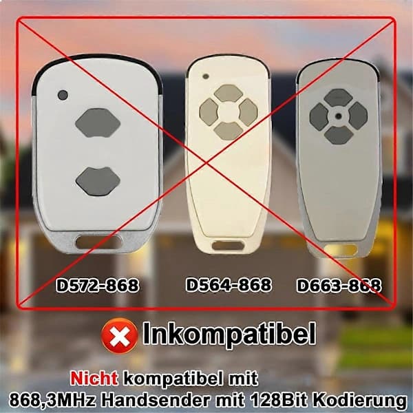 2 pcs 868.3 MHz Garage Door Transmitter for Marantec D302-868