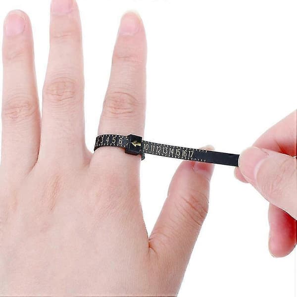 Ring Size Tool Finger Sizer Gauge with Jewelry Polishing Cloth