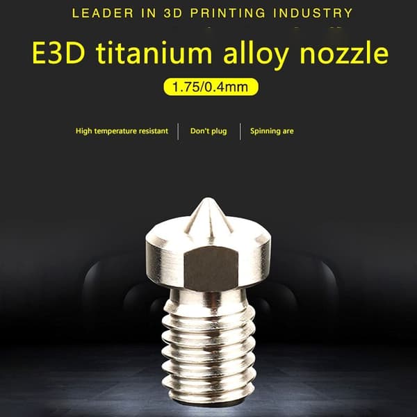 Nozzles, titanium alloy 3D printer accessories are suitable for 3D printers, motor couplings (0.5mm)