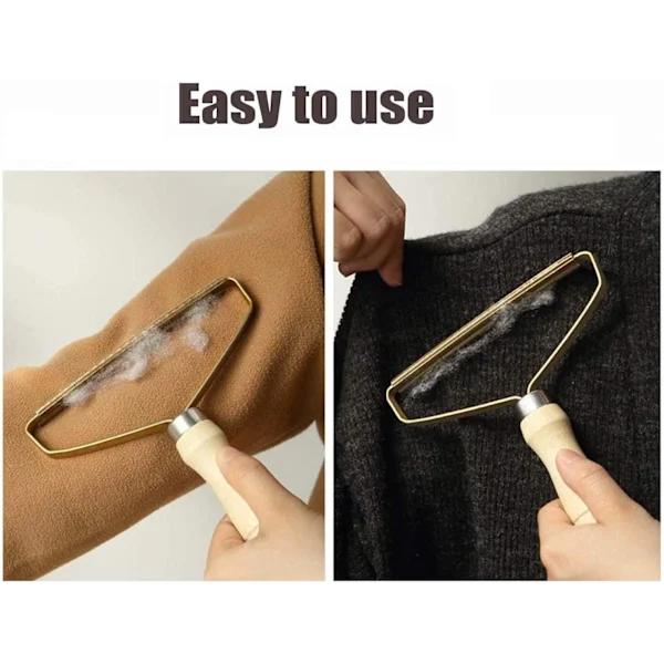 Sæt med 2 sølv pilling shavere, manuel hårbørste, stof