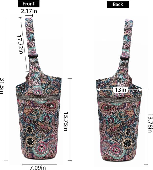 Yoga Bag with Large Pocket, Yoga Bag with Adjustable Shoulder Strap