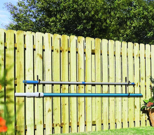 4-pak poolstangholdere i premium sort aluminium, ideel H