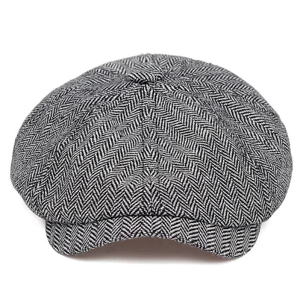 Lysegrå, drengehat flad hat, tweed Gatsby hat Ivy irsk hat herre