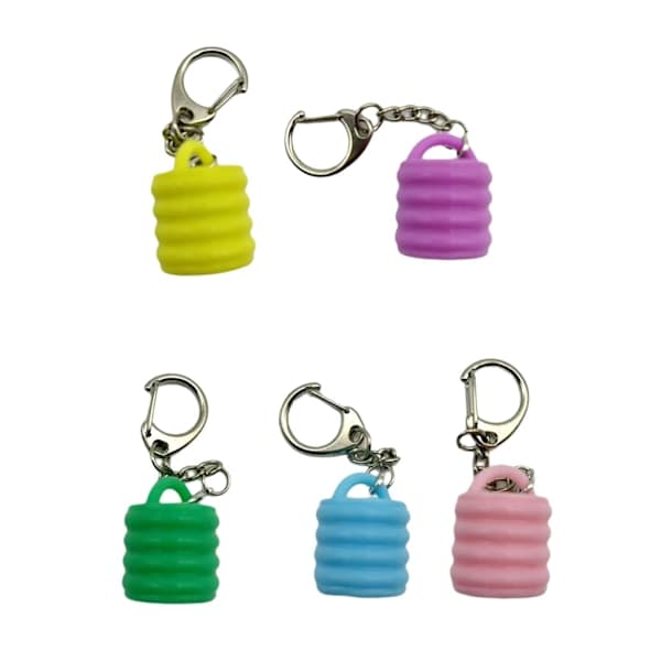 5 Pcs Versatile Lip Gloss Keychain Capsules for Everyday Use and Events