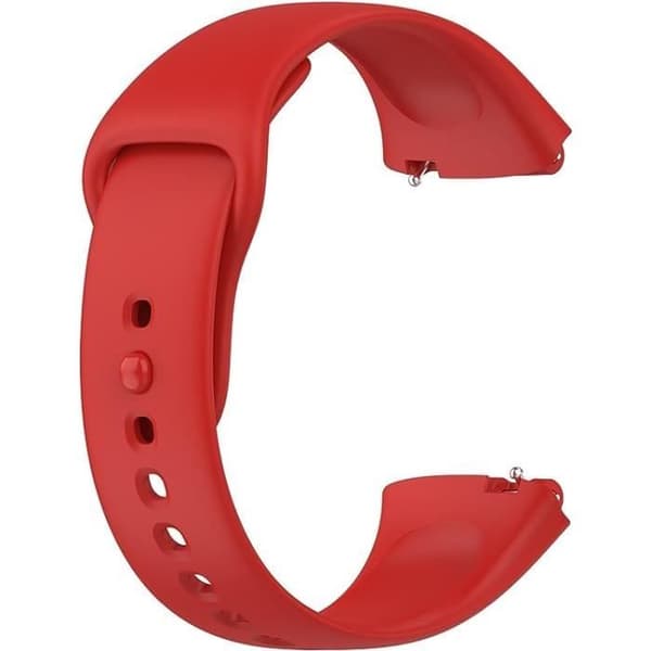 Silikonebånd til Xiaomi Redmi Watch 3 Active, udskifteligt åndbart bånd til Redmi Watch 3 Active, rød, hvid[DB]