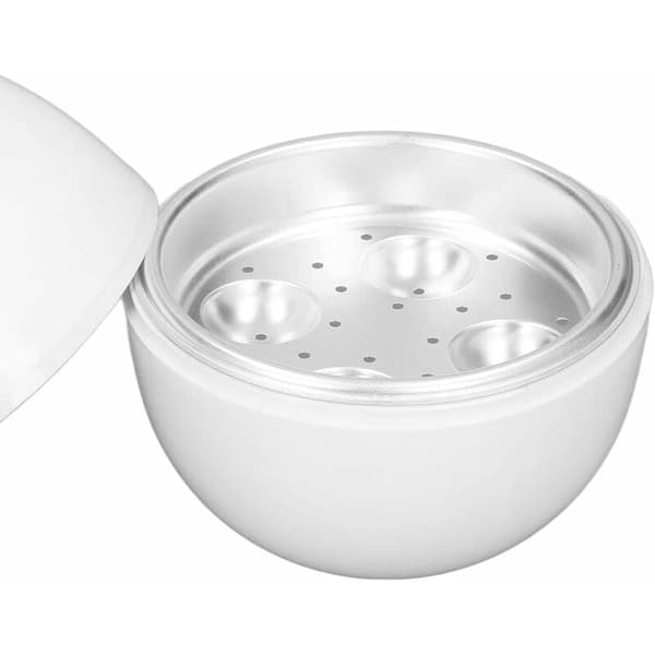 Egg Cooker with Space for 4 Eggs Microwave Hard-Boiled Eggs Compact Design PP Material Egg Steamer for Home Use