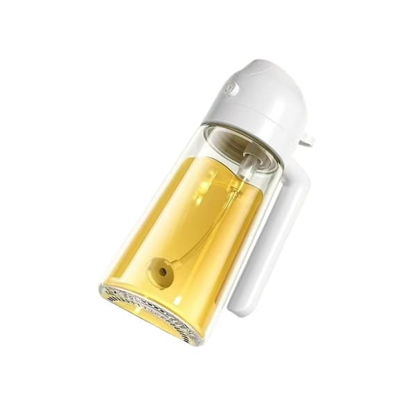 470 ml oliesprayflaske, fortykket glasoliedispenser med spray- og hældefunktion Hvid Hvid White