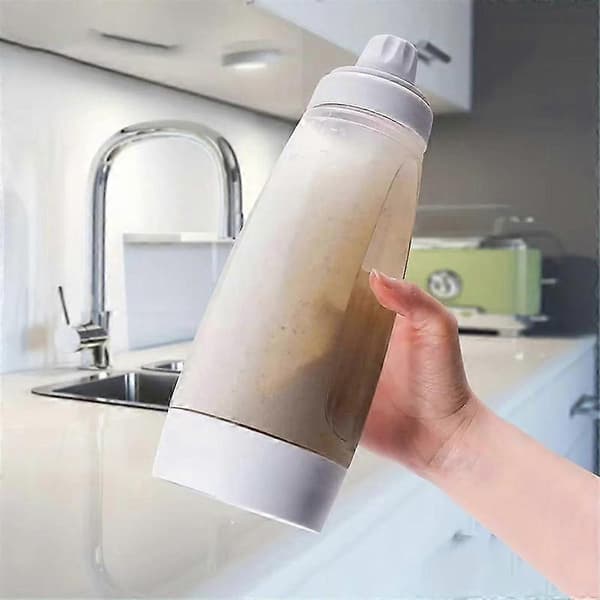 Pancake Batter Bottle with Stirrer, equipped with a mixing ball and a wire whisk. Suitable for restaurant baking