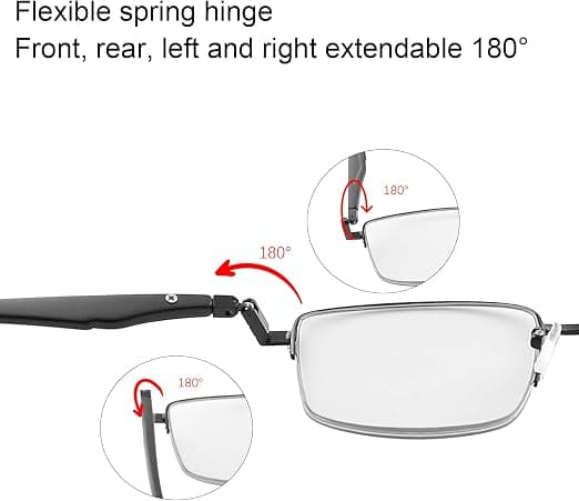 Progressive Photochromic Multifocal Reading Glasses with Spring Hinges, Computer Glasses, Anti-Eye Strain{AZC}