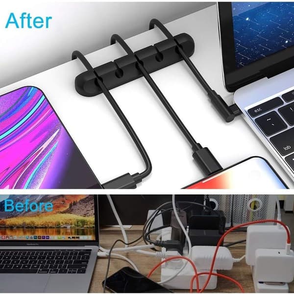 Kabelorganisator, kabelklemmer, kabelholder, kabelhåndtering USB