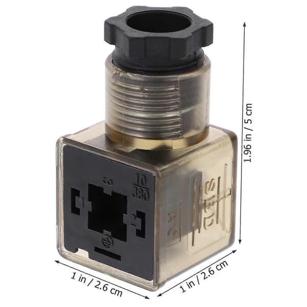 3pcs Solenoid Valve Connector Professional 3-Pin Plug with Indicator