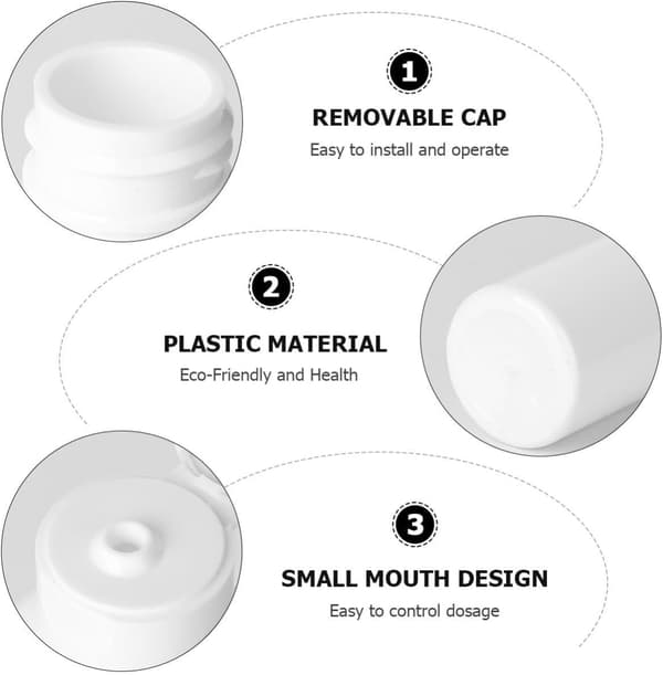 5 st vita 200 ml plastflaskor med klämfunktion för kosmetika