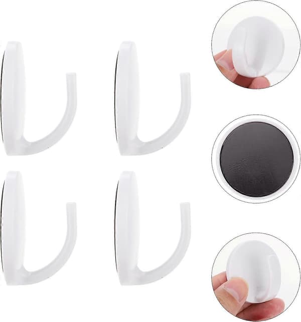 4 Stykker Magnetisk Krog Køleskabsmagneter Køleskab Til Magnetisk Holder