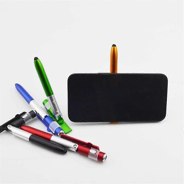 10pcs 4 in 1 Multifunction Ballpoint Pen with LED Light Foldable Phone Holder Night Reading Writing Pen