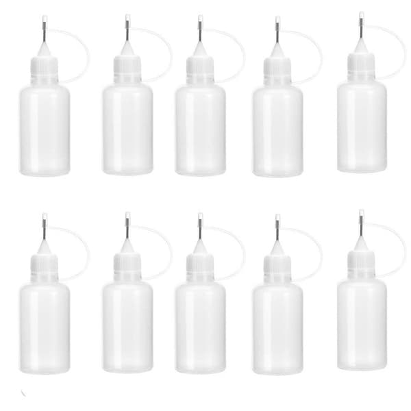 6 pcs 30ml Needle Tip Glue Bottle DIY Paper Art Quilling Tool Bottle Needle Bottle Applicator