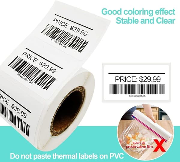 1000 White Self-Adhesive Labels, Self-Adhesive Kitchen Labels