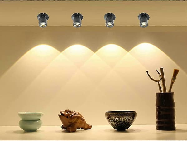 Mini LED Downlight 1W Mini Recessed Ceiling Light Recessed Spotlight with Driver 100-265V AC, 10pcs [Energy Class A+] (Black, Warm Light)