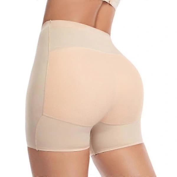 Go Butt Lifter Truser Sømløse Polstrede Undertøy Kvinner Rumpeputer Høy Midje Magekontroll BEIGE L