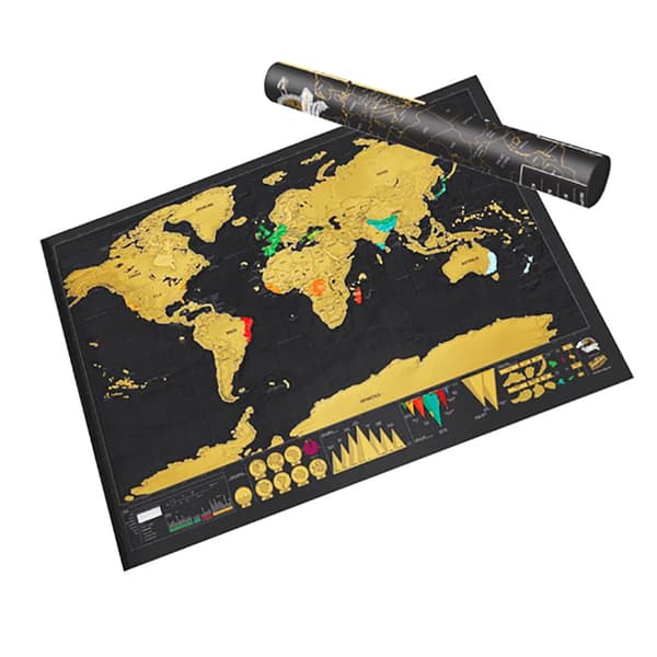 Skrabekort, Scratch map, Skrabekort - Verdenskort 105 105