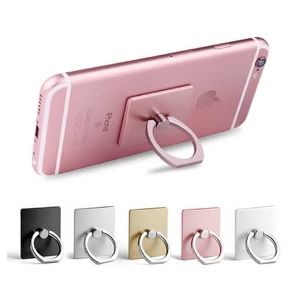 [2-pakning] Mobilringholder sølv silver