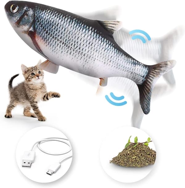 Floppy fish cat toy | USB rechargeable stimulation cat toy