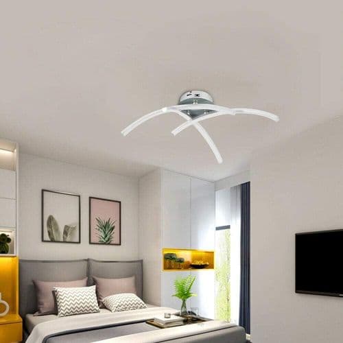 LED-loftlampe, buet loftkrone i moderne design