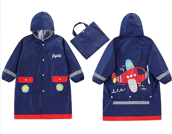 1-pack, Barnregnrock Poncho Jacka Flickor Pojkar Vattentät Poncho